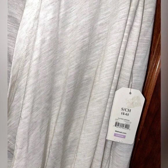 NWT Faded Glory - White/Cream Open Cardigan - Women's Small - Beige Semi Sheer - Picture 7 of 9